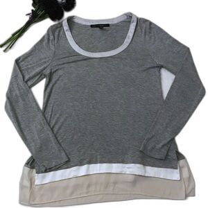 WHBM Long Sleeve Blouse Size Small Gray